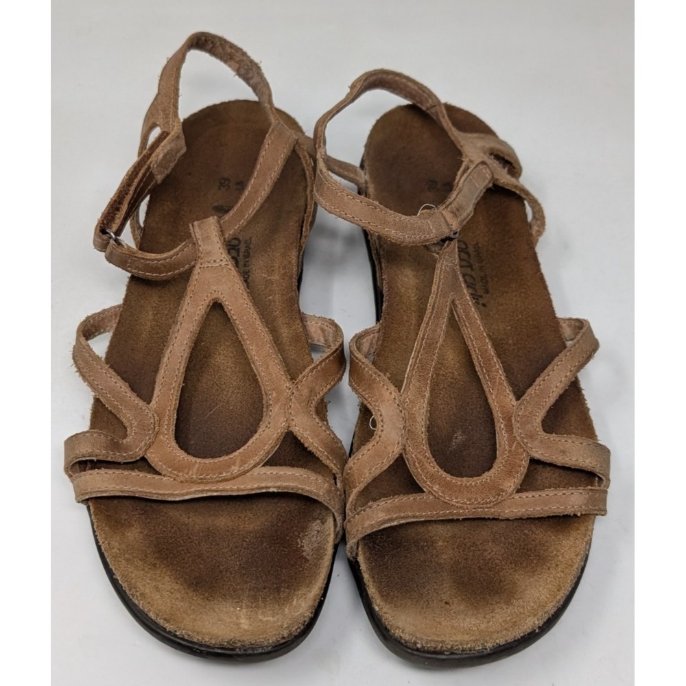 Naot Dorith Women's Sandals Adjustable Strappy Tan Brown Size 39 EU US 8.5 VTG